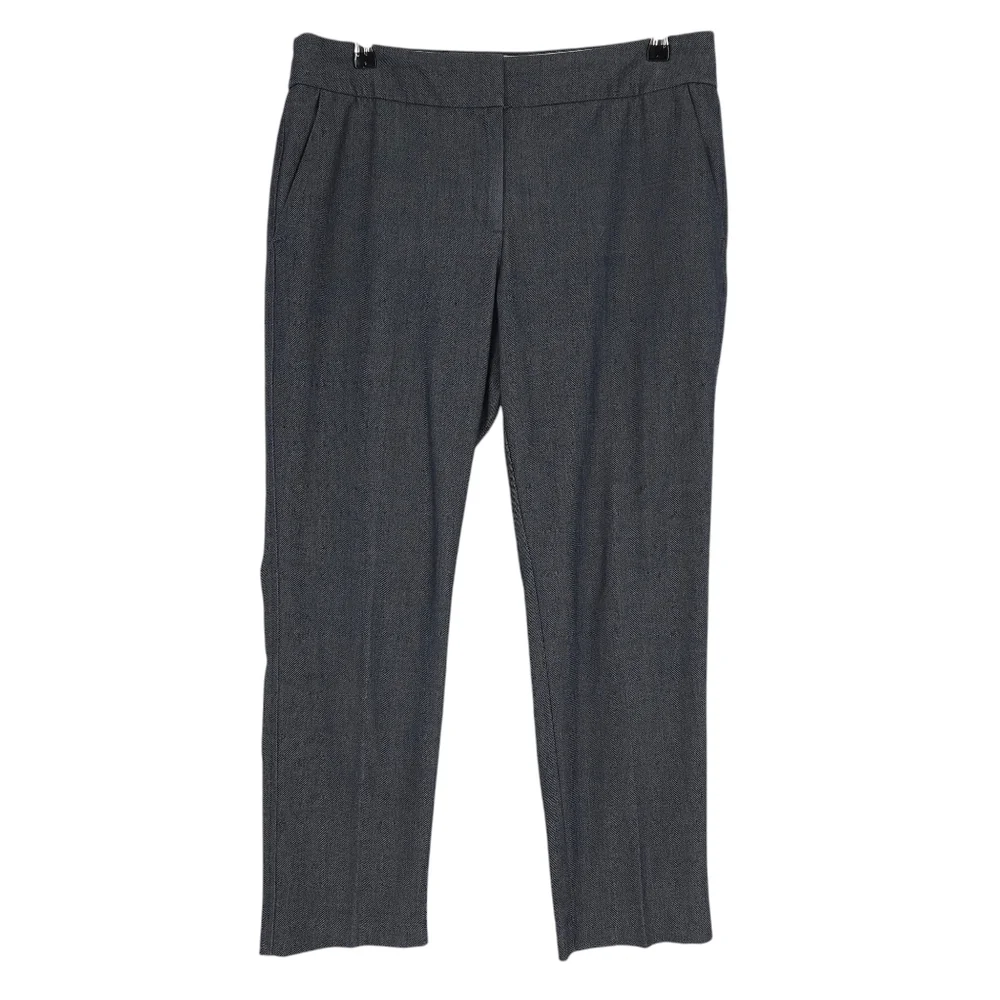 Ann Taylor LOFT Julie Straight Leg Dress Pants Gray High Rise Career 10